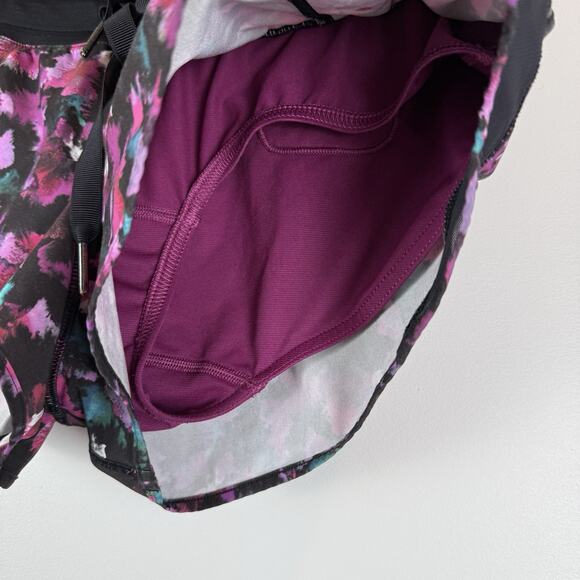 Lululemon Speed Up Shorts Midnight Bloom Floral Lined Size 4 Women’s Active Gym - Picture 3 of 9